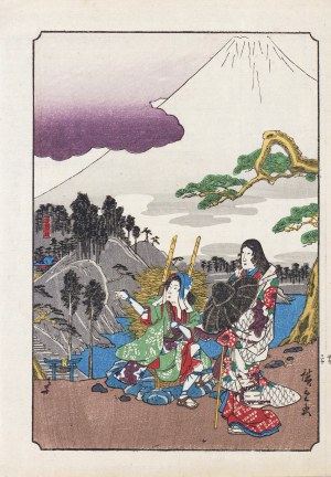 Utagawa Hiroshige (1797 - 1858), wyd. Yoshikawa Kobunkan, Świątynia braci Soga, z cyklu „Opowieść o braciach Soga - Soga Monogatari”, Tokio, 1917