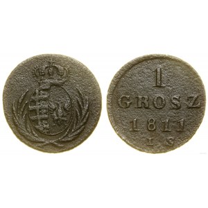 Polska, 1 grosz, 1811 IS, Warszawa