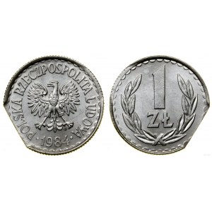 Polska, 1 złoty (DESTRUKT MENNICZY), 1984, Warszawa