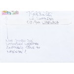 BEKSIŃSKI ZDZISŁAW, List do przyjaciela datowany na 10.03.2000 wraz z kopertą