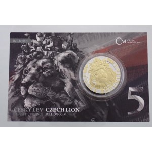 Český lev 2022 Ag.31,1g. .selektivní pokov Au.,kapsle v blistru č.704/1000,