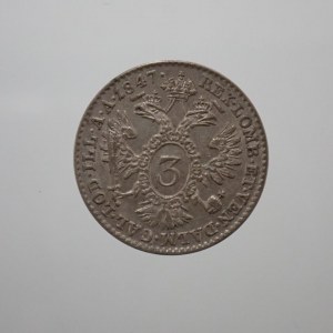 3 Krejcar 1847 A,