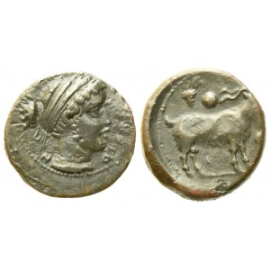 Sicily, Nakone (late 5th century BC), Onkia; Æ (1,08 g; 11,2 mm)