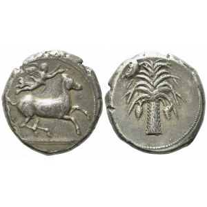 Sicily, Siculo-Punic (c. 410-395), Tetradrachm; AR (17,17 g; 25,3 mm)