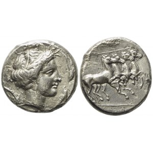 Sicily, Siculo-Punic, Lilybaion as Cape of Melkart (c. 330-305 BC), Tetradrachm; AR (16,64 g; 24 mm)