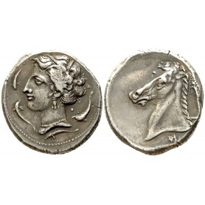 Sicily, Siculo-Punic (c. 320-300 BC), Tetradrachm; AR (17,05 g; 26,5 mm)