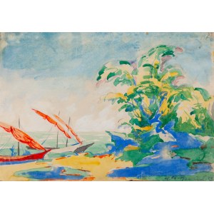 [Lv] W. WOLFGANG BREUER (1895-1927), Sailboats in Sopot, 1923
