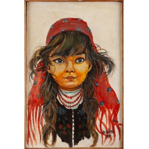 A. GLASS (20th century), A girl in a red hutch, 1994