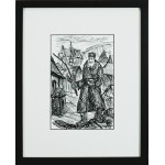 Chaim GOLDBERG (1917-2004), Żyd z palmą na rynku w Kazimierzu Dolnym
