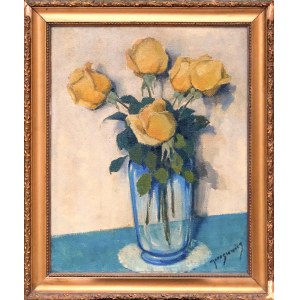 Janusz JAROSIEWICZ (1894-1974), Žlté ruže, 1968