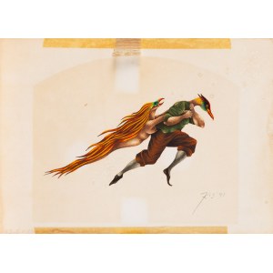 Artista sconosciuto, monogramma JKS (20° secolo), Uccelli di popolo (I), 1991