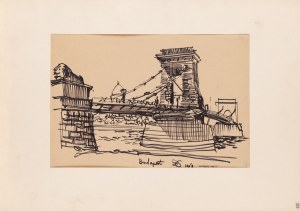 Donald SOLO (1919-2010), Budapeszt - Wiszący most, 1963