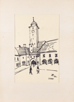 Donald SOLO (1919-2010), Sibiu (Rumunia) - Wieża ratusza, 1963