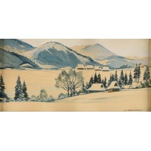 Stanisław Dziemański (1897-1962), Paysage d'hiver des Tatras