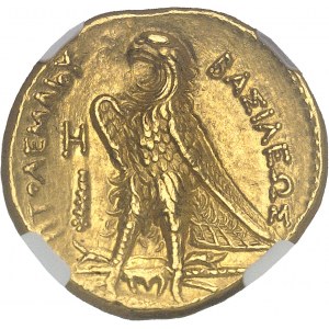 Royaume lagide, Ptolémée II (283-246 av. J.-C.). Pentadrachme Or ou trichryson (triple statère) ND (c.274 av. J.-C.), Tyr.