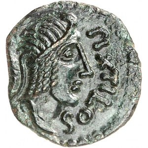 Carnutes. Bronze PIXTILOS, classe VII à la cavalière ailée ND (seconde moitié du Ier siècle, c. 30-10 avant J.-C.).