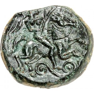 Carnutes. Bronze PIXTILOS, classe VII à la cavalière ailée ND (seconde moitié du Ier siècle, c. 30-10 avant J.-C.).
