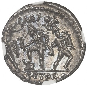 Sextus Pompée. Denier à l’effigie de Pompée le Grand ND (42-40 av. J.-C.), Sicile.