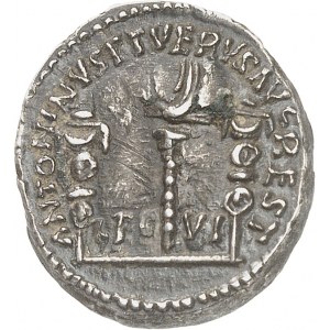 Lucius Verus (161-169). Denier, restitution pour Marc Antoine par Marc Aurèle et Lucius Verus ND (165-166), Rome.