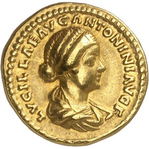 Lucille, femme de Lucius Verus (161-169). Aureus 164-169, Rome.