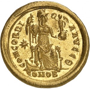 Honorius (393-423). Solidus 408-420, Constantinople, 9e officine.