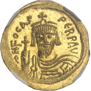 Phocas (602-610). Solidus ND, Constantinople, 5e officine.