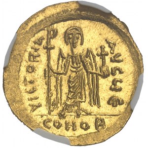 Phocas (602-610). Solidus ND, Constantinople, 5e officine.