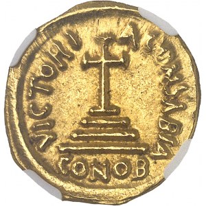 Révolte d’Héraclius (608-610). Solidus avec Héraclius (père), exarque d’Afrique An 11 (IA) = 608, Carthage.