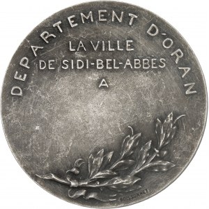 IIIe République (1870-1940). Médaille, Département d’Oran, ville de Sidi Bel-Abbès, par Boissonnet ND, Paris ?