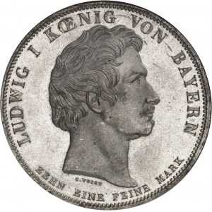 Bavaria, Ludwig I (1825-1848). Historical Thaler, Bavarian loyalty to the royal family 1830, Munich.