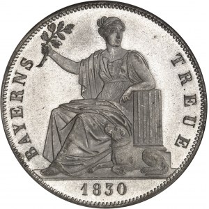Bavaria, Ludwig I (1825-1848). Historical Thaler, Bavarian loyalty to the royal family 1830, Munich.