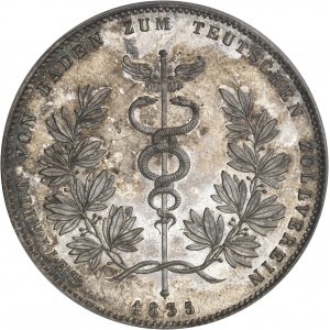 Bavière, Louis Ier (1825-1848). Thaler historique, entrée de la Bade dans l’Union douanière allemande 1835, Munich.