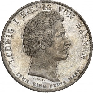 Bavaria, Ludwig I (1825-1848). Historical Thaler, establishment of the Bavarian mortgage bank 1835, Munich.