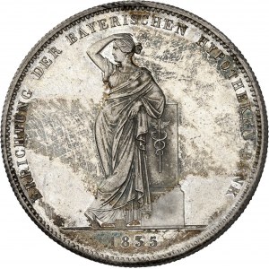 Bavaria, Ludwig I (1825-1848). Historical Thaler, establishment of the Bavarian mortgage bank 1835, Munich.
