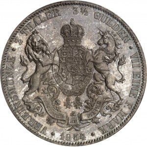 Hanover (Kingdom of), George V (1851-1866). Double thaler (3 1/2 florins), 1st type 1854 B, Hanover.