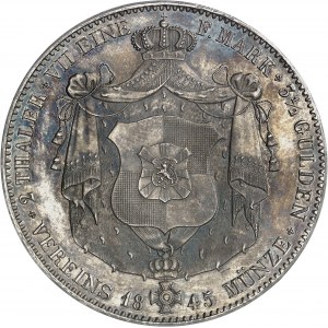 Hohenzollern-Hechingen, Frederick William Constantine (1838-1849). Double thaler (3 1/2 florins) 1845, Munich.