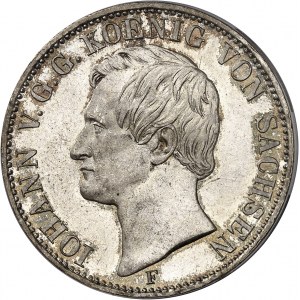 Saxe, Jean Ier (1854-1873). Thaler 1859, F, Stuttgart.