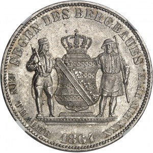 Saxe, Jean Ier (1854-1873). Thaler des mines (ausbeutetaler) 1864, B, Hanovre.
