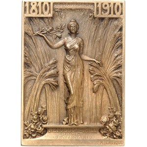 République. Plaque, centenaire de l’indépendance du Chili, par R. Lalique 1910, Paris.