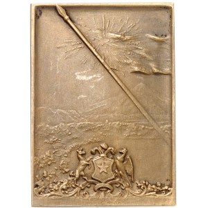 République. Plaque, centenaire de l’indépendance du Chili, par R. Lalique 1910, Paris.