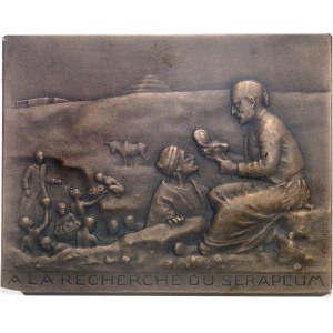Abdülhamid II (1876-1909). Plaque, Mariette et le Musée de Boulaq, à la recherche du Serapeum, par S.-E. Vernier 1905, Paris.