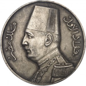 Fouad Ier (1917-1936). Médaille en vermeil, visite de Fouad Ier en Angleterre en juillet 1927, par P. Metcalfe et C. L. Doman 1927, Londres.