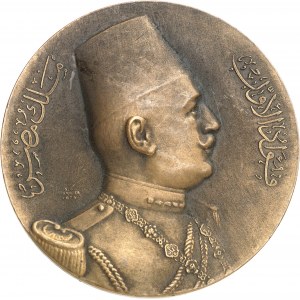 Fouad Ier (1917-1936). Médaille, Visite officielle du Roi Fouad Ier en France, 20 au 22 octobre 1927, par S. E. Vernier et Falize 1927, Paris.