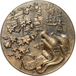 Farouk (1936-1952). Médaillon, commémoration du centenaire de la mort de Méhémet Ali, par H. Dropsy 1849-1949.