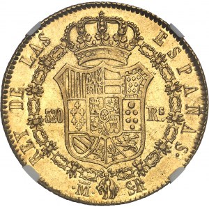 Ferdinand VII (1808-1833). 320 réales 1822, M couronnée, Madrid.