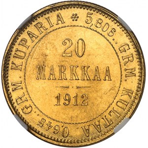 Nicolas II (1894-1917). 20 markkaa 1912 S, Helsinki.
