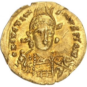 Wisigoths, séries pseudo-impériales. Solidus au nom de Justinien ND (550-570), Gaule ?