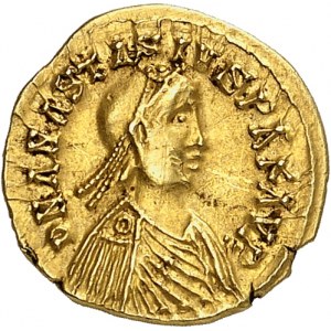 Burgondes, Gundobald (473-516). Trémissis au nom d’Anastase ND (c.510-520), Lyon ?
