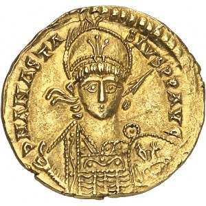 Burgondes, Gundomar II (524-532). Solidus au nom d’Anastase Ier ND (c.530), Lyon ?