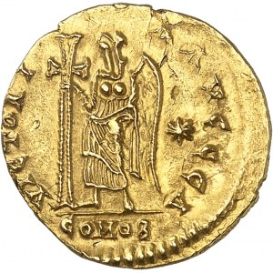 Burgondes, Gundomar II (524-532). Solidus au nom d’Anastase Ier ND (c.530), Lyon ?